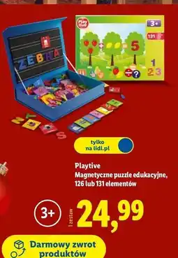 Lidl Puzzle magnetyczne 131 el. Playtive oferta