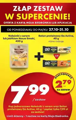 Biedronka Baton wysokobiałkowy karmelowy Go Active oferta