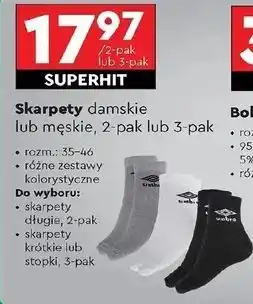 Biedronka Stopki męskie 35-46 Umbro oferta