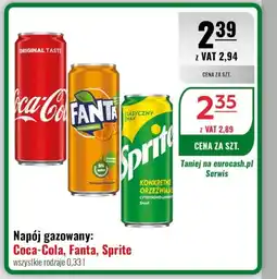 Eurocash Napój gazowany: Coca-Cola, Fanta, Sprite oferta