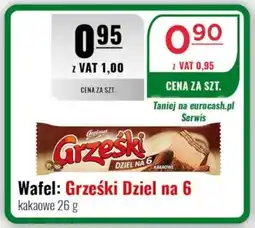 Eurocash Wafel: Grześki Dziel na 6 kakaowe oferta