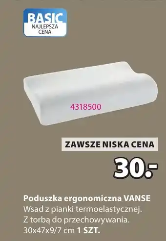 JYSK Poduszka ergonomiczna VANSE oferta