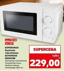Kaufland ESPERANZA Kuchenka mikrofalowa ESTOFADO EKO011W oferta