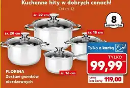 Kaufland FLORINA Zestaw garnków nierdzewnych oferta