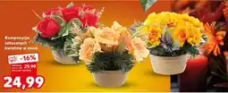 Kaufland Kompozycja sztucznych kwiatów w misie oferta