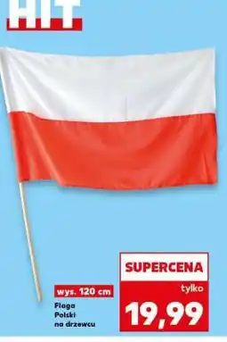 Kaufland Flaga Polski na drzewcu oferta