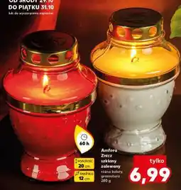 Kaufland Amfora Znicz szklany zalewany oferta