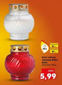 Kaufland Znicz szklany zalewany Kulka Ryfel oferta