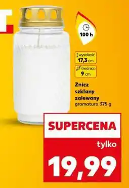 Kaufland Znicz szklany zalewany oferta