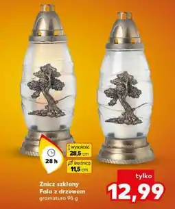 Kaufland Znicz szklany Fala z drzewem oferta