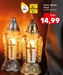 Kaufland Znicz szklany Krzyż oferta