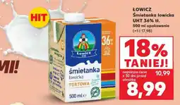 Kaufland ŁOWICZ Śmietanka łowicka UHT 36% tł. 500 ml opakowanie oferta