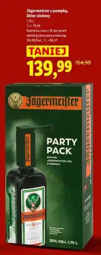 Lidl Jägermeister z pompką, likier ziołowy oferta