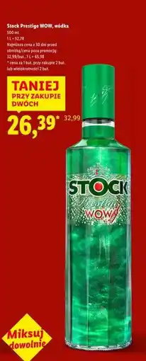 Lidl Stock Prestige WOW, wódka oferta