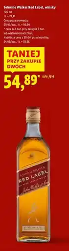 Lidl JOHNNIE WALKER RED LABEL Whisky oferta