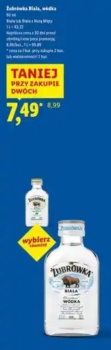Lidl ŻUBRÓWKA BIAŁA Wódka oferta