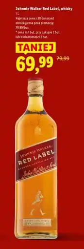 Lidl Johnnie Walker Red Label, whisky 1L oferta