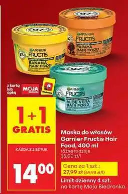 Biedronka Maska do włosów Garnier Fructis Hair Food, 400 ml oferta