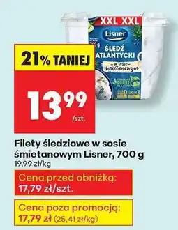 Biedronka Filety śledziowe w sosie śmietanowym Lisner, 700 g oferta