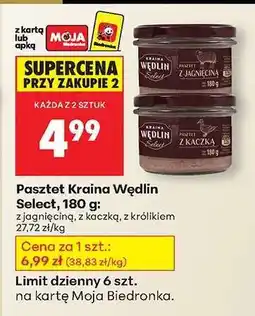 Biedronka Pasztet Kraina Wędlin Select, 180 g oferta