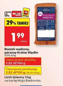 Biedronka Boczek wędzony, parzony Kraina Wędlin oferta