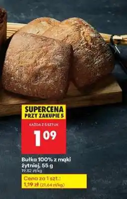 Biedronka Bułka 100 % z mąki żytniej 55 g oferta