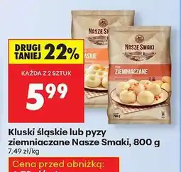 Biedronka Kluski śląskie lub pyzy ziemniaczane Nasze Smaki, 800 g oferta