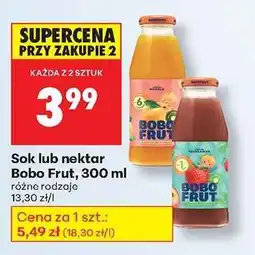 Biedronka Sok lub nektar Bobo Frut, 300 ml oferta