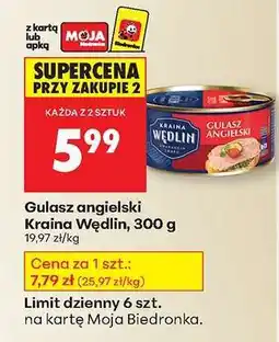 Biedronka Gulasz angielski Kraina Wędlin, 300 g oferta