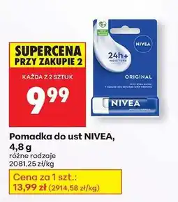 Biedronka Pomadka do ust NIVEA, 4,8 g oferta