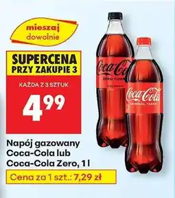 Biedronka Napój gazowany Coca-Cola lub Coca-Cola Zero, 1 l oferta