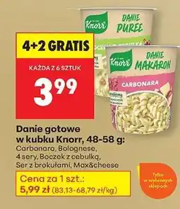 Biedronka Danie gotowe w kubku Knorr, 48-58 g oferta