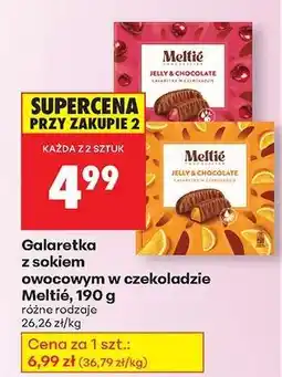 Biedronka Galaretka z sokiem owocowym w czekoladzie Meltié, 190 g oferta