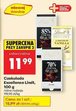 Biedronka Czekolada Excellence Lindt , 100 g oferta