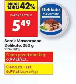 Biedronka Serek Mascarpone Delikate 250 g oferta