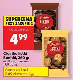 Biedronka Ciastka listki Bonitki, 260 g oferta
