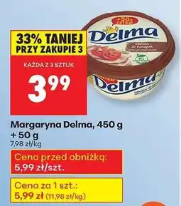 Biedronka Margaryna Delma, 450 g + 50 g oferta