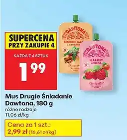 Biedronka Mus Drugie Śniadanie Dawtona, 180 g oferta