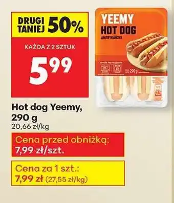 Biedronka Hot dog Yeemy 290 g oferta
