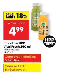 Biedronka Smoothie HPP Vital Fresh, 250 ml oferta