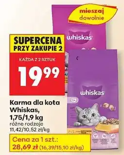 Biedronka Karma dla kota Whiskas, 1,75 - 1,9 kg oferta