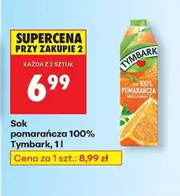 Biedronka Sok pomarańcza 100% Tymbark, 1l oferta