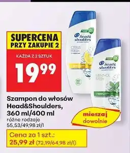 Biedronka Szampon do włosów Head Shoulders 360 ml 400 ml oferta