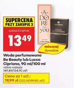 Biedronka Woda perfumowana Be Beauty lub Lucca Cipriano, 90 ml/100 ml oferta