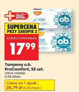 Biedronka Tampony o.b. ProComfort 32 szt oferta