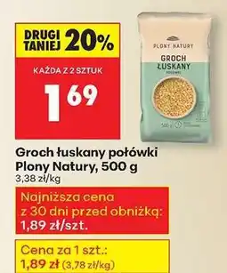 Biedronka Groch łuskany połówki Plony Natury 500 g oferta