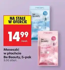 Biedronka Maseczki w płachcie Be Beauty, 5-pak oferta
