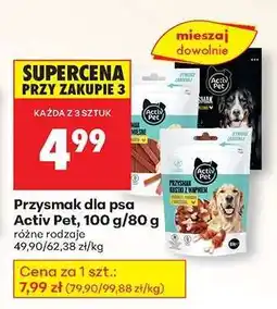 Biedronka Przysmak dla psa Activ Pet, 100 g/80 g oferta
