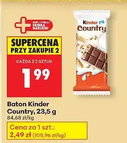 Biedronka Baton Kinder Country 23,5 g oferta