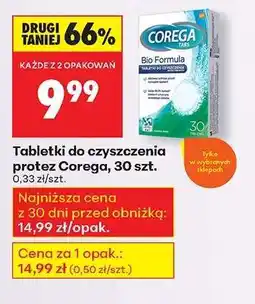 Biedronka Tabletki do czyszczenia protez Corega 30 szt oferta